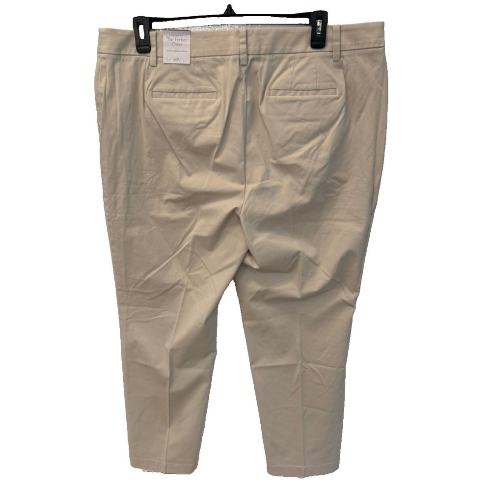 NWT Talbots The Perfect Chino Khaki‎ Size 18W Straight Leg - Picture 2 of 5